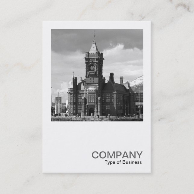 Square Photo 0257 - Pierhead Building Cardiff, Wal Business Card (Front)