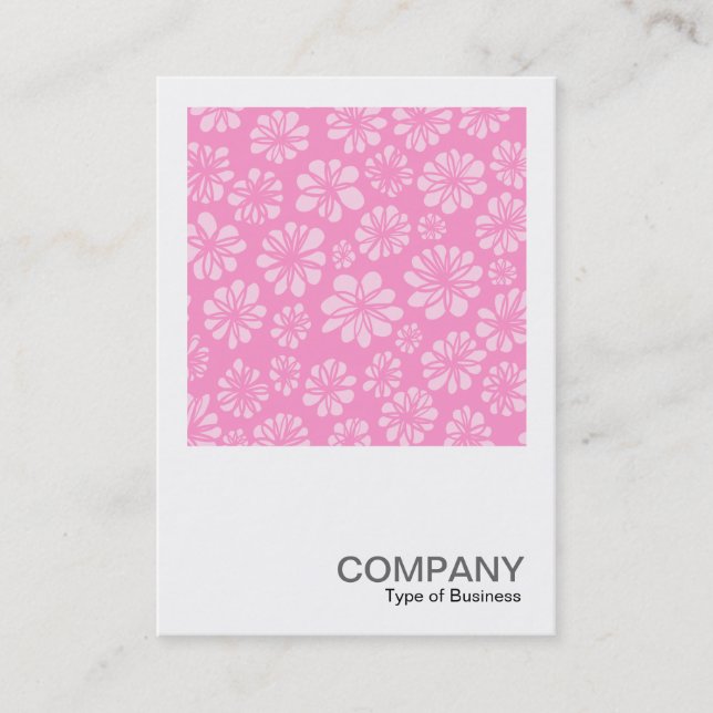 Square Photo 0262 - Pink Flowers Business Card (Front)