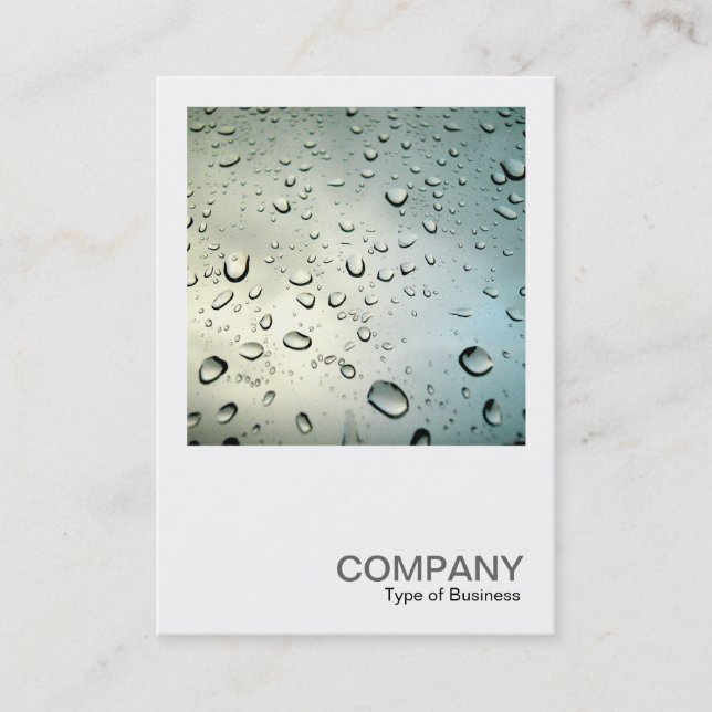 Square Photo 026 - Rain on My Window Business Card (Front)