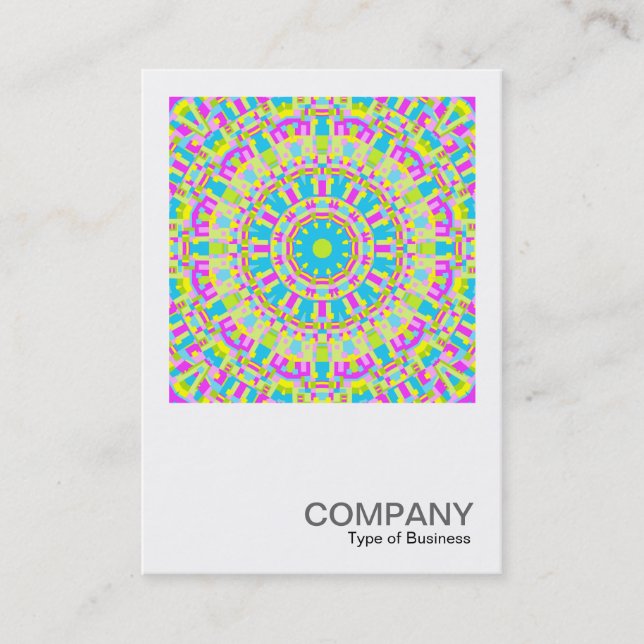 Square Photo 0271 - Colourful Kaleidoscope Business Card (Front)