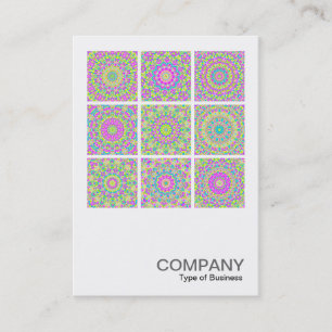 Square Photo 0276 - 9 Colourful Kaleidoscopes Business Card