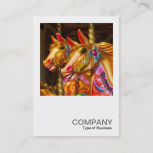 Square Photo 0357 - Merry-go-round Horses Business Card