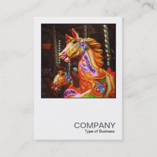 Square Photo 0441 - Merry-go-Round Horses Business Card