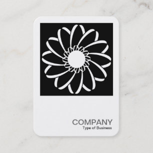 Square Photo 0497 - Geometric Flower (Rounded) Business Card