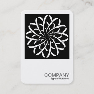Square Photo 0498 - Geometric Flower 02 (Rounded) Business Card