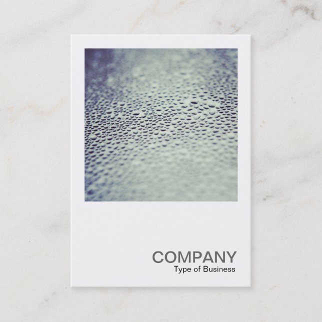 Square Photo 0535 - Water Droplets on Glass 01 Business Card (Front)