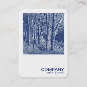 Square Photo 0592 - Trees by a River - Cyanotype Business Card