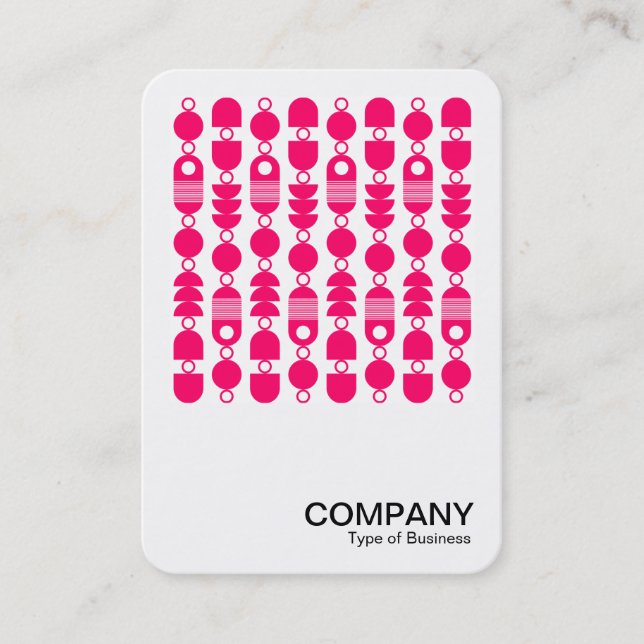 Square Photo - Abstract 140823 - Neon Red Business Card (Front)