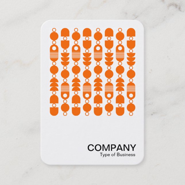 Square Photo - Abstract 140823 - Orange Business Card (Front)
