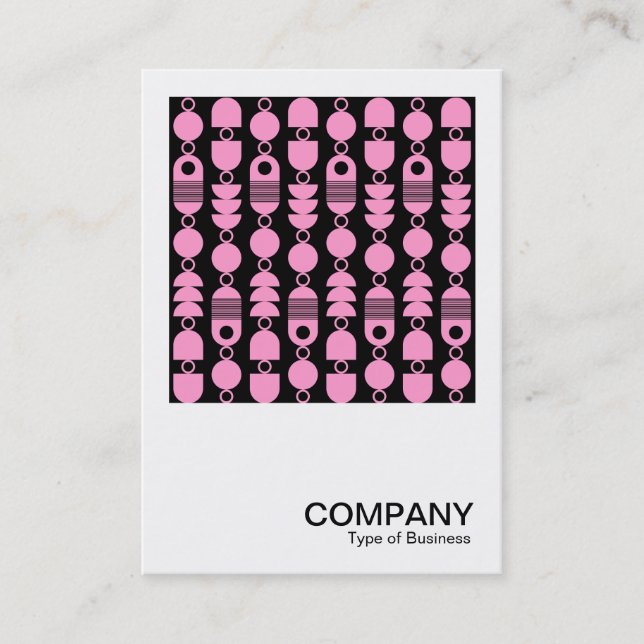 Square Photo - Abstract 140823 - Pink on Black Business Card (Front)