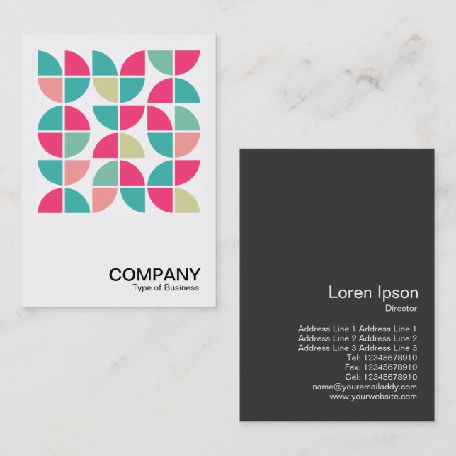 Square Photo - Abstract Geometric 110421 Business Card (Front/Back)