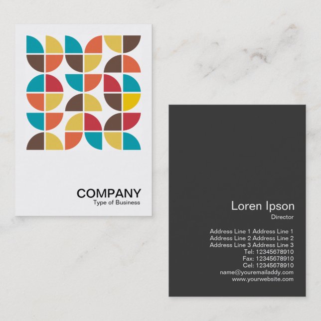 Square Photo - Abstract Geometric 110421v3 Business Card (Front/Back)