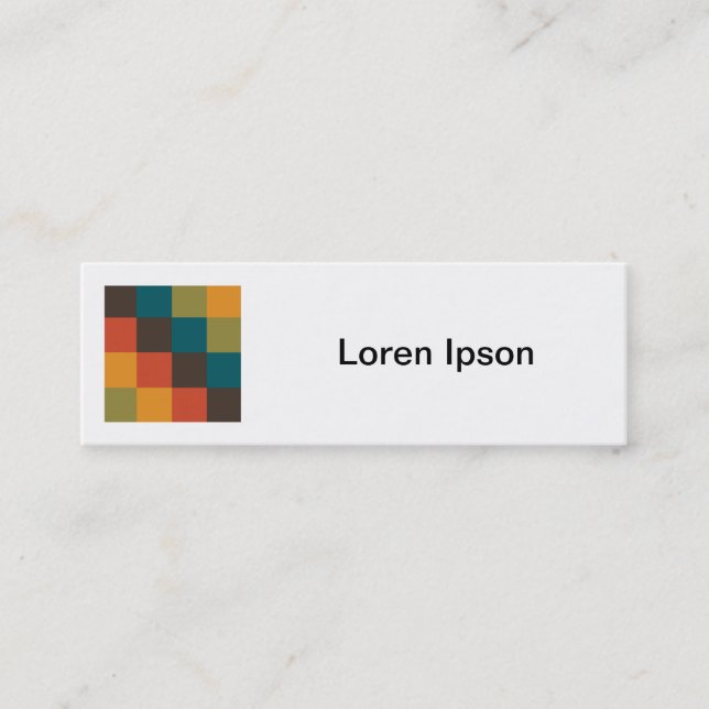 Square Photo - Colour Squares 03 Mini Business Card (Front)