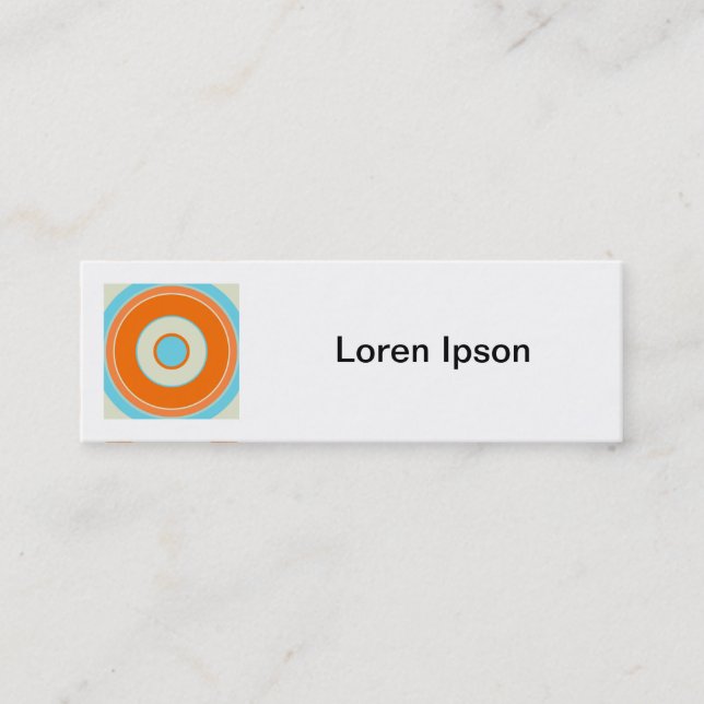 Square Photo - Colourful  Circle 03 Mini Business Card (Front)