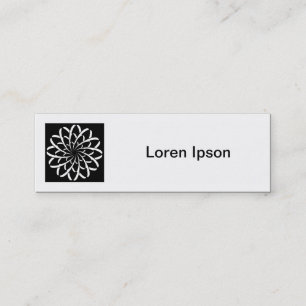 Square Photo - Geometric Flower 02 Mini Business Card