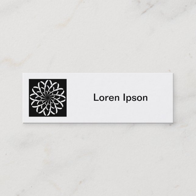 Square Photo - Geometric Flower 02 Mini Business Card (Front)