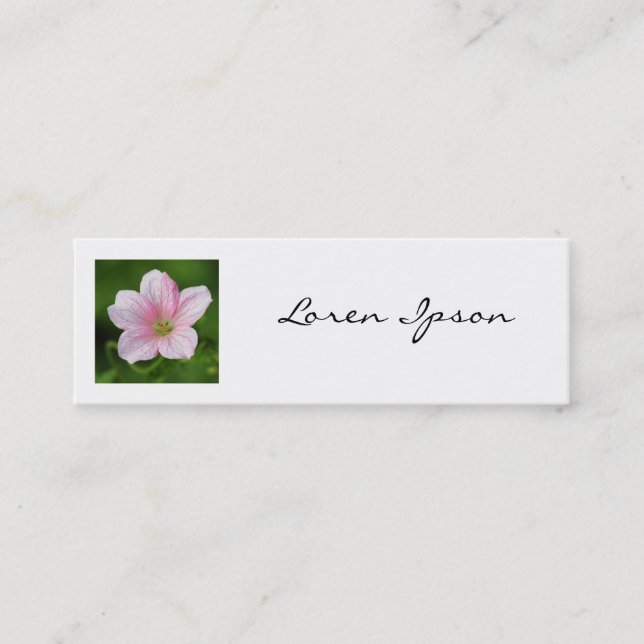 Square Photo - Geranium Mini Business Card (Front)