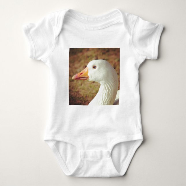 Square Photo - Goose (Close-up) Baby Bodysuit (Front)