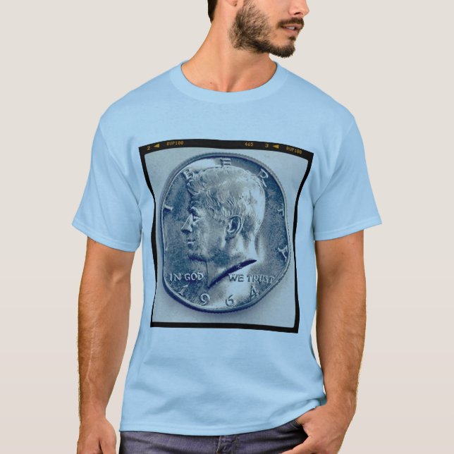 Square Photo - JFK Half Dollar T-Shirt (Front)