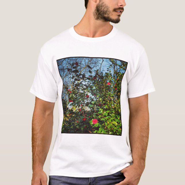 Square Photo - Magnolia Bush 01 T-Shirt (Front)