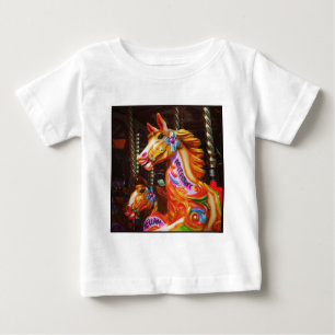 Square Photo - Merry-go-round Horses 02 Baby T-Shirt