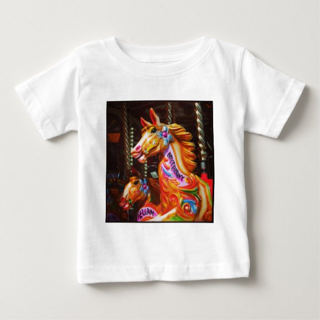 Square Photo - Merry-go-round Horses 02 Baby T-Shirt (Front)
