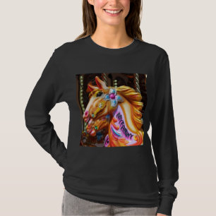 Square Photo - Merry-go-round Horses T-Shirt