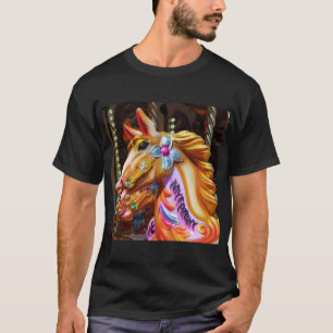 Square Photo - Merry-go-round Horses T-Shirt