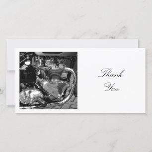 Square Photo - Motorbike Engine Thank You Card