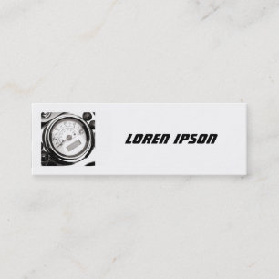 Square Photo - Motorcycle Speedometer Mini Business Card