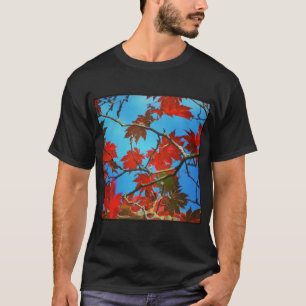 Square Photo - Red Autumn Leaves T-Shirt
