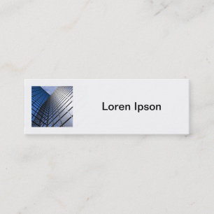 Square Photo - Reflective Office Block Mini Business Card