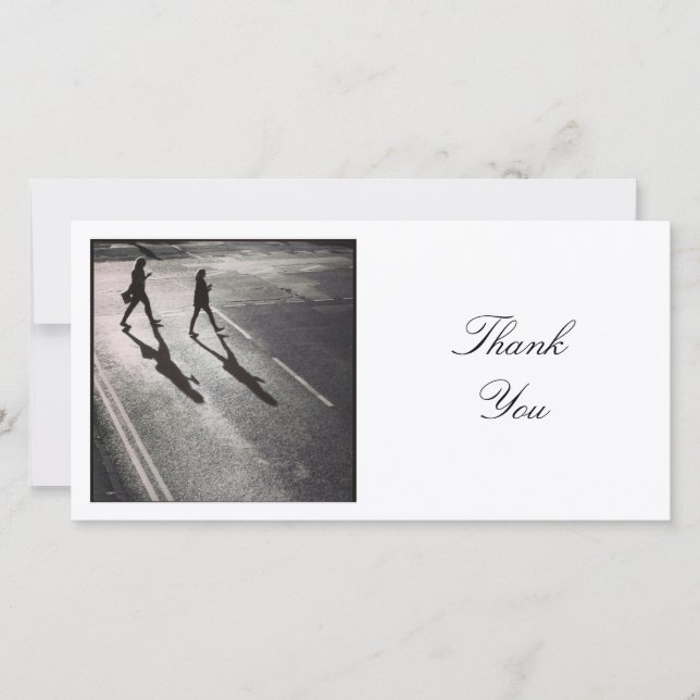 Square Photo - Shadows Thank You Card (Front)