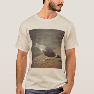Square Photo - Squawking Seagull T-Shirt