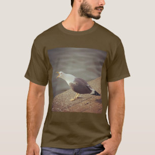 Square Photo - Squawking Seagull T-Shirt