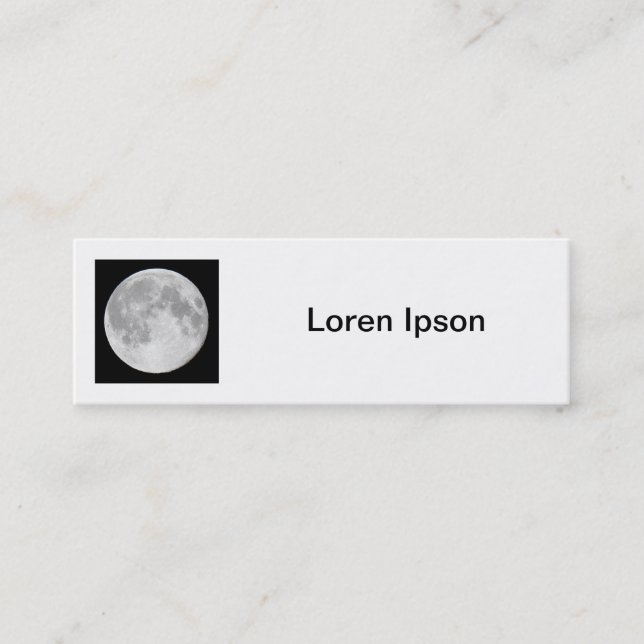Square Photo - Super Moon Mini Business Card (Front)