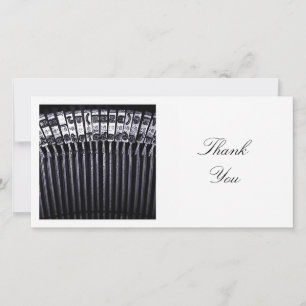 Square Photo - Typewriter Thank You Card