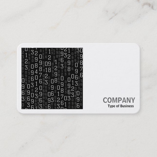 Square Photo (v2) - Cascading Numbers Business Card (Front)