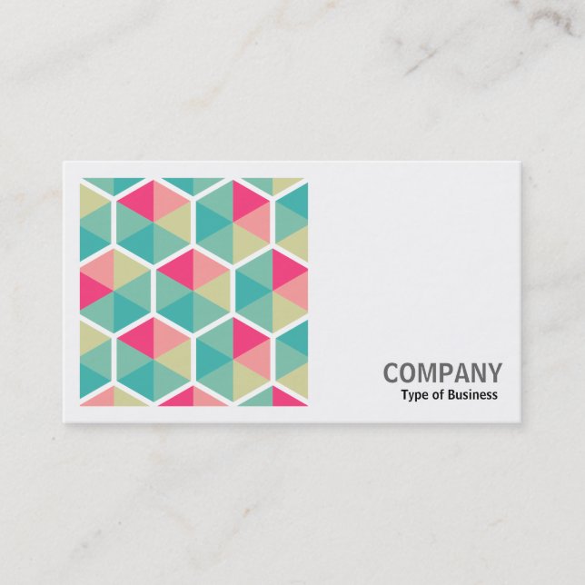 Square Photo (v2) - Hexagon Pattern 02 Business Card (Front)