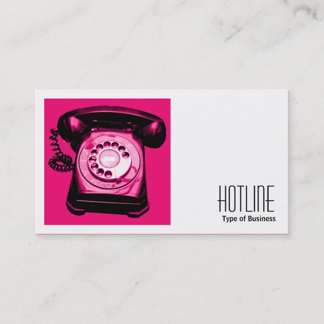 Square Photo (v2) - Hotline Crimson Red Business Card (Front)