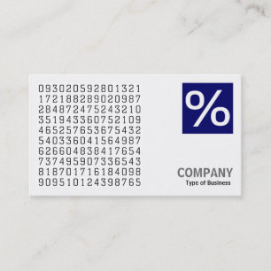 Square Photo (v2) Logo Panel - Random Numbers Business Card
