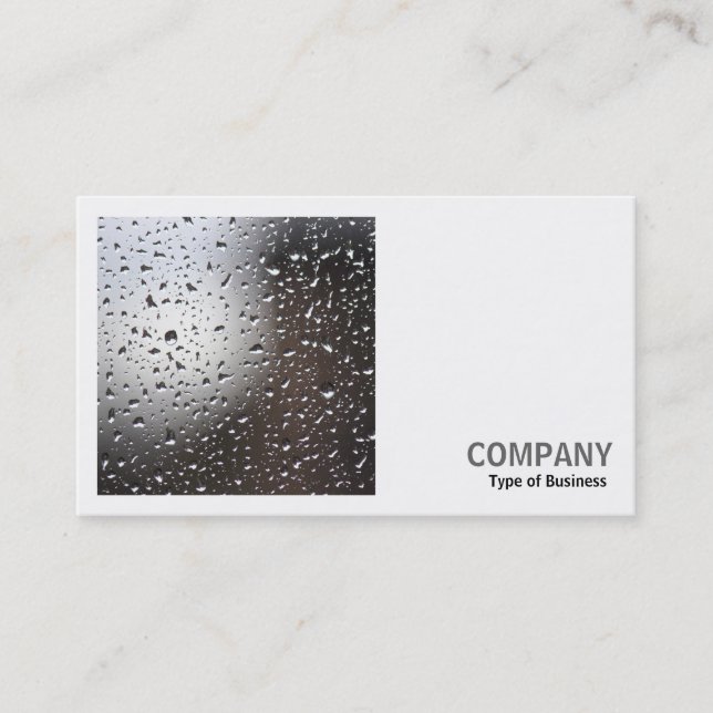 Square Photo (v2) - Rain on a Window Business Card (Front)