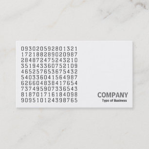 Square Photo (v2) - Random Numbers Business Card