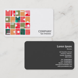 Square Photo (v2) - Rectangles Abstract 120623 Business Card