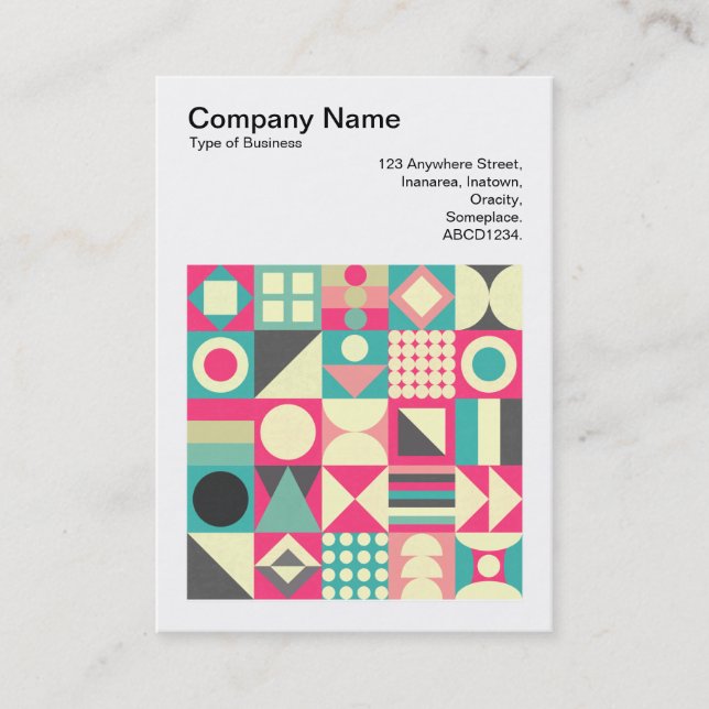 Square Photo (v3) - Abstract Squares 110419 Business Card (Front)