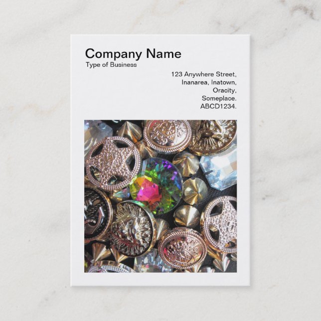 Square Photo (v3) - Bling Business Card (Front)