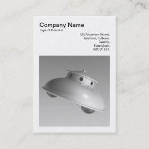 Square Photo (v3) - Classic Flying Saucer BW Business Card