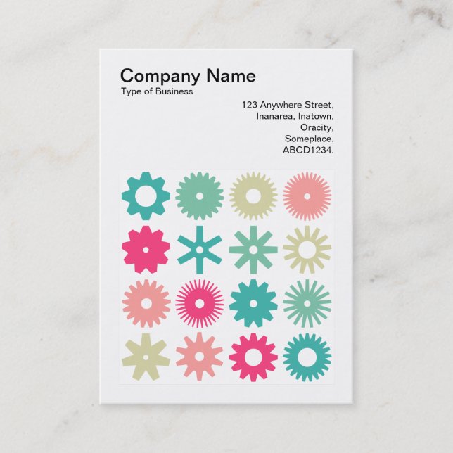 Square Photo (v3) - Cogs - Colours 01 Business Card (Front)