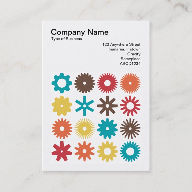 Square Photo (v3) - Cogs - Colours 02 Business Card (Front)