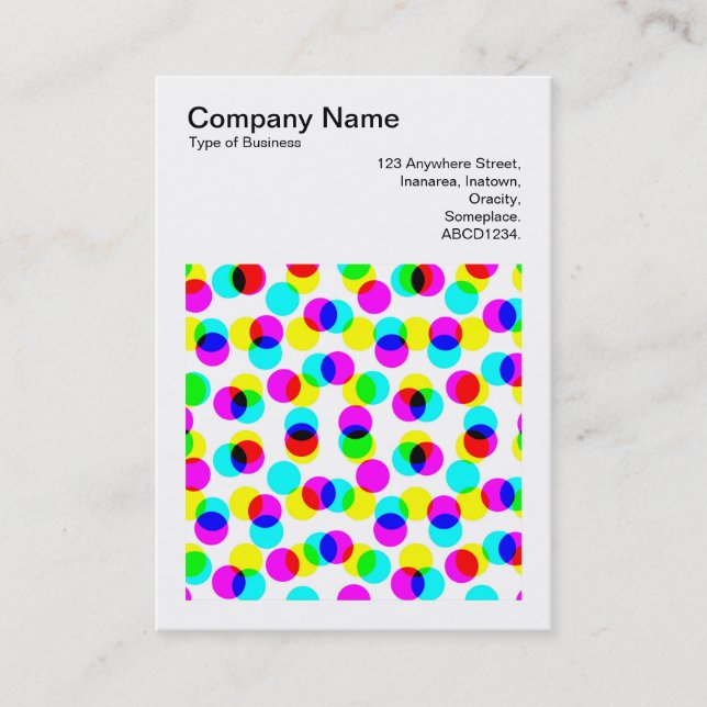 Square Photo (v3) - Colour Halftone Pattern Business Card (Front)